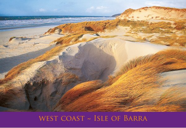 Small Postcard Sand Dunes West Coast Barra pack of 50
