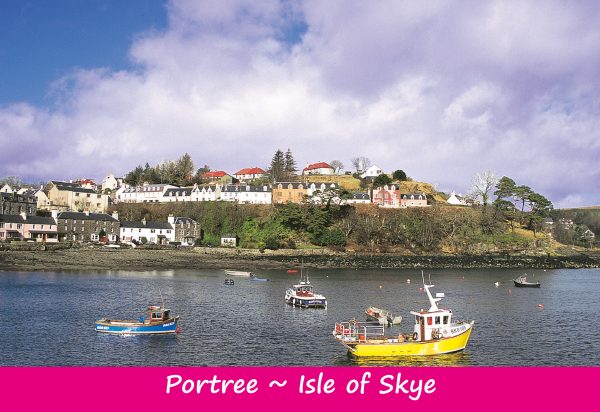 Small Postcard Portree Isle of Skye pack of 50