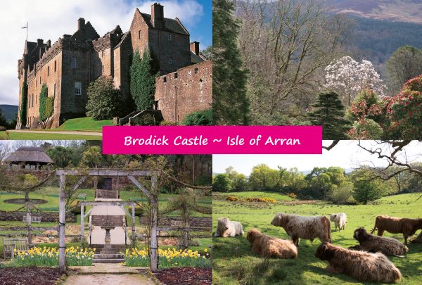 Small Postcard Brodick Castle Isle of Arran pack of 50