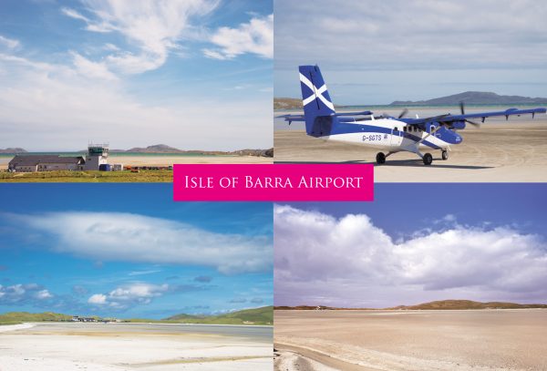 Small Postcard Isle of Barra Airport pack of 50
