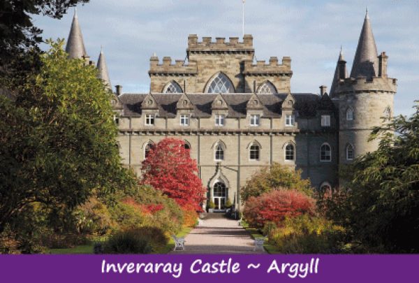 Small Postcard Inveraray Castle pack of 50