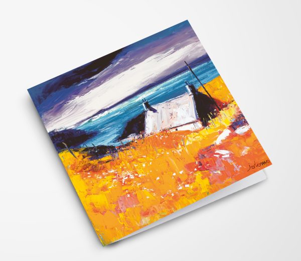 JOLOMO Greeting Card Croft By The Shore Manish Isle of Harris