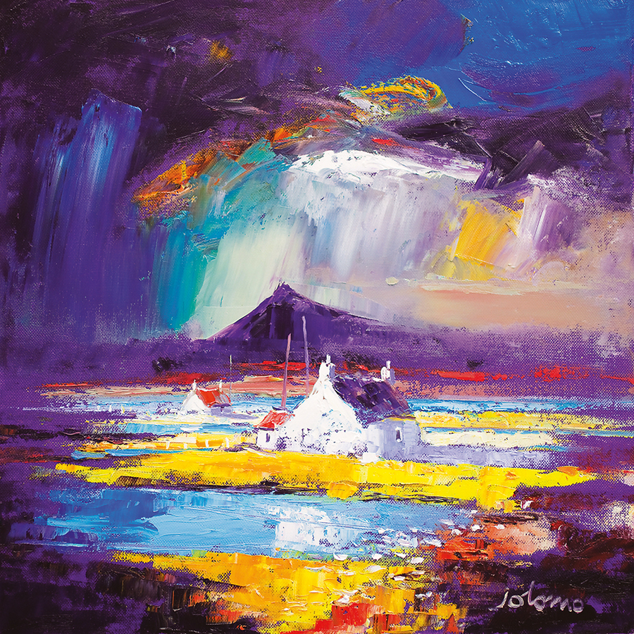 JOLOMO Greeting Card Morning Stormlight Eaval North Uist