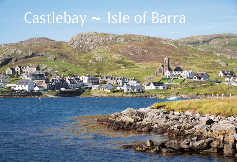 Photographic Castlebay Isle of Barra pack of 5 Island Blue