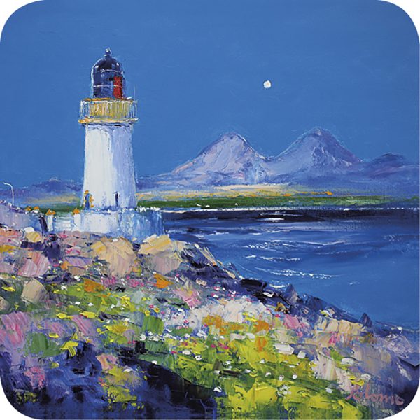 JOLOMO Coaster Moonrise Paps of Jura and Loch Indaal Light Islay pack of 10