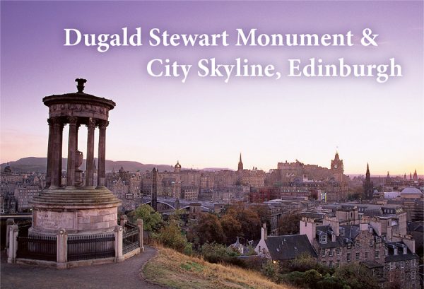 Photographic Magnet Dugald Stewart Monument & Edinburgh Skyline pack of 5