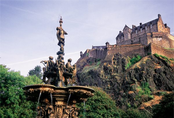 Photographic Magnet Gilded Ross Fountain & Castle West Princes Street Gardens pack of 5