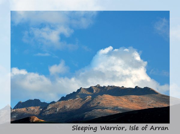 SN Greeting Card Sleeping Warrior Isle of Arran