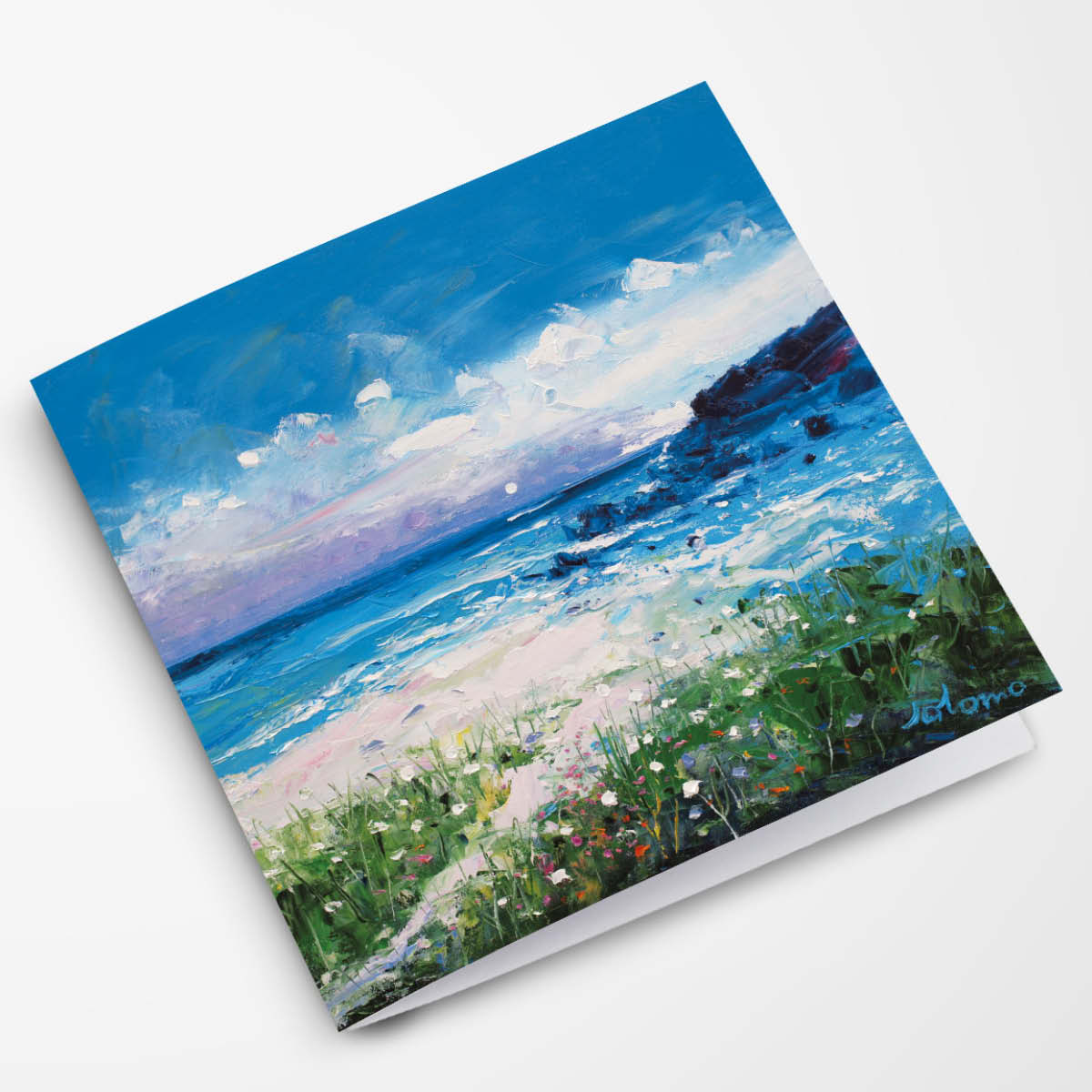 JOLOMO Greeting Card Incoming Tides The Singing Sands Islay - Image 2