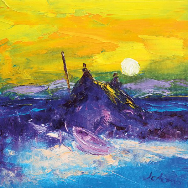 JOLOMO Fridge Magnet Sunrise Isle of South Uist pack of 5