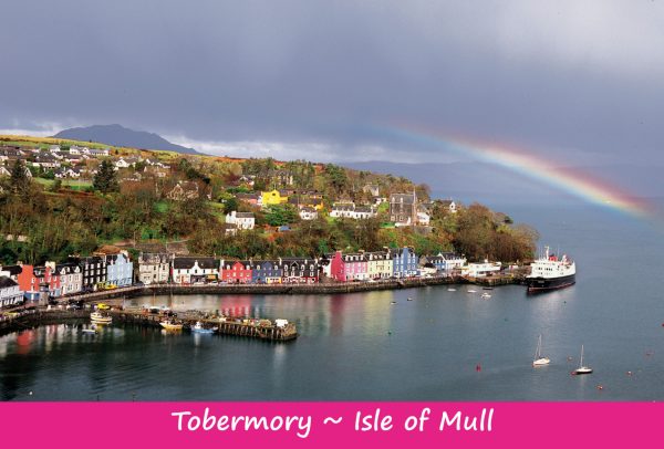 Small Postcard Tobermory Isle of Mull pack of 50