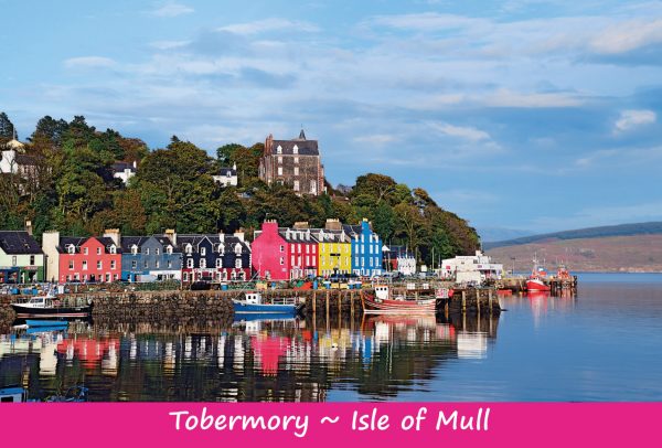 Small Postcard Tobermory Isle of Mull pack of 50