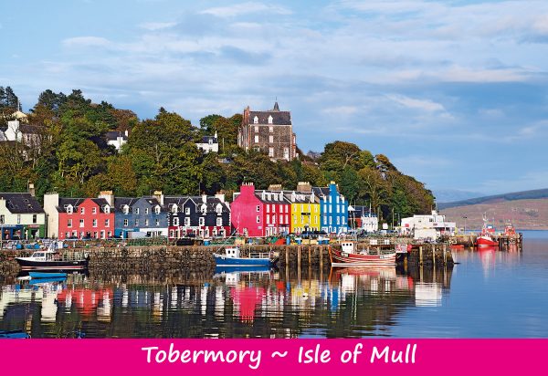 Medium Postcard Tobermory Isle of Mull pack of 50