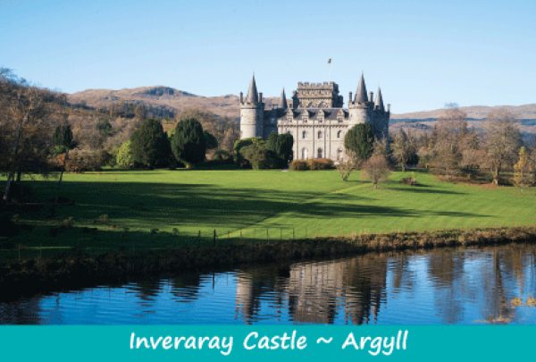 Small Postcard Inveraray Castle Argyll pack of 50