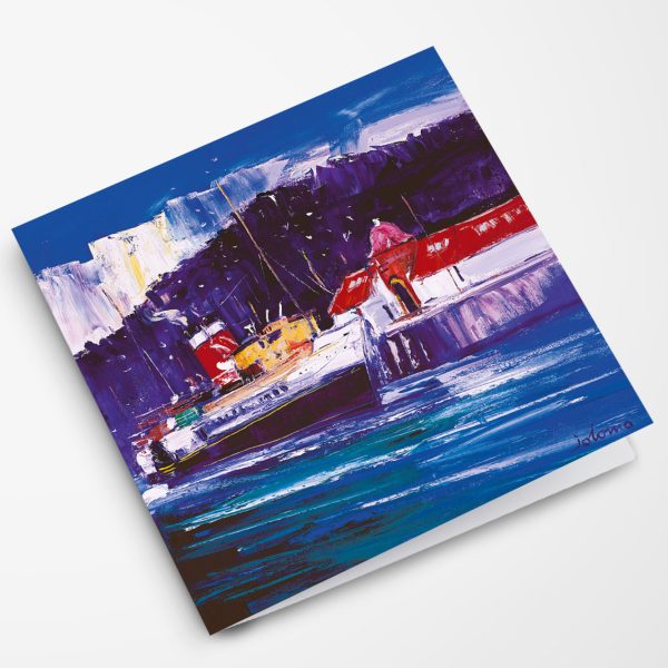 JOLOMO Greeting Card The Waverley berthing at North Pier Oban