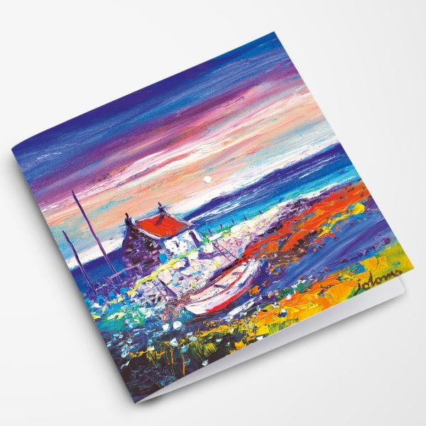 JOLOMO Greeting Card Evening gloaming Isle of Berneray