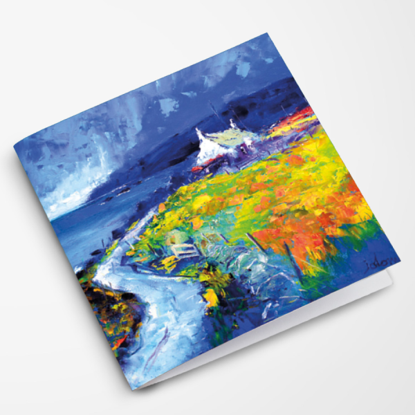 JOLOMO Greeting Card Road to the Croft Isle of Lewis