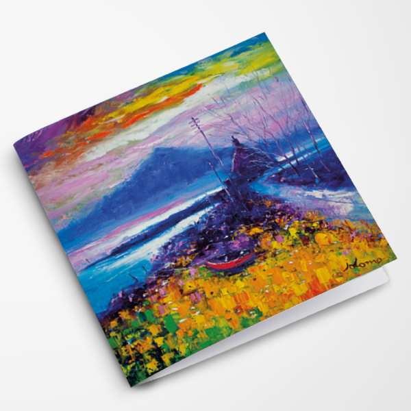 JOLOMO Greeting Card Dawnlight Aros Isle of Mull