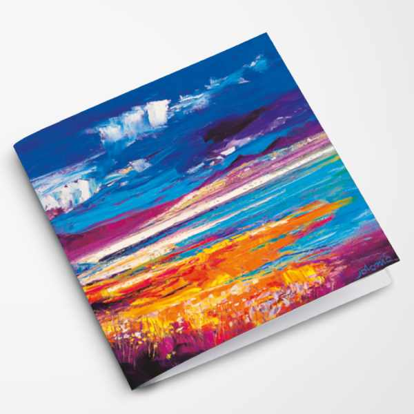 JOLOMO Greeting Card Evening light Luskentyre Isle of Harris