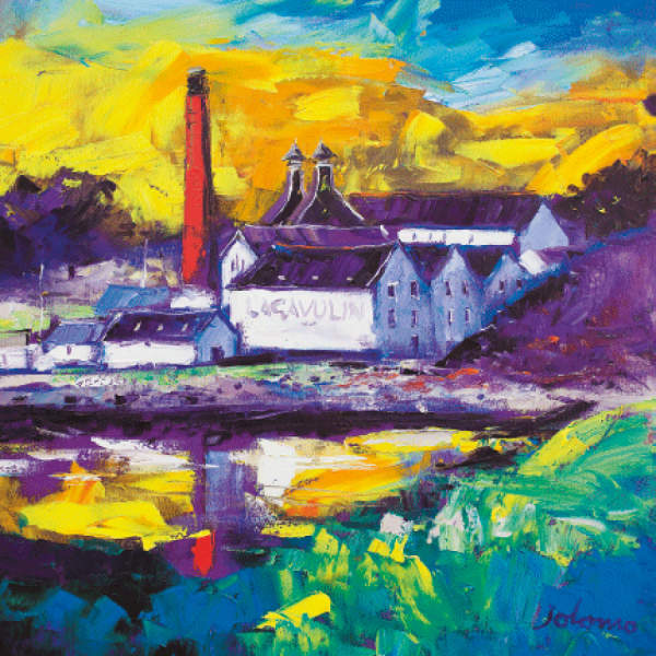 JOLOMO Postcard Lagavulin Distillery Isle of Islay pack of 25