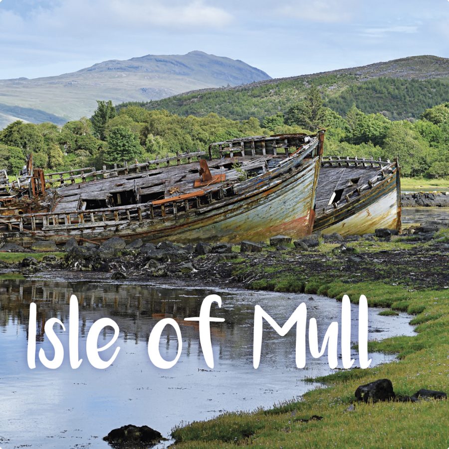 Photographic Coaster Salen Isle of Mull pack of 10 - Island Blue