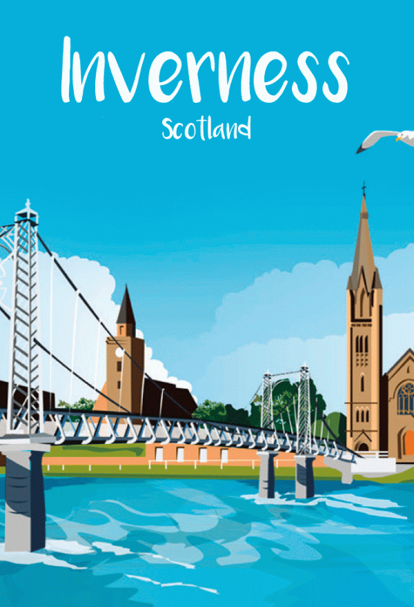 Retro Magnet Inverness pack of 5