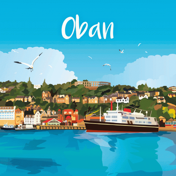 Retro Magnet Oban pack of 5