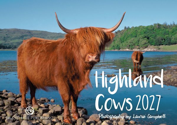 Island Blue 2027 Landscape Calendar Highland Cows