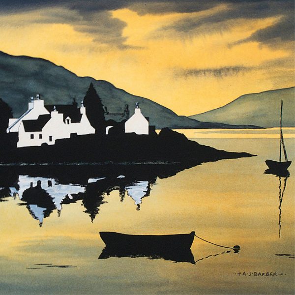 Anthony Barber Fridge Magnet Morning Light Plockton pack of 5