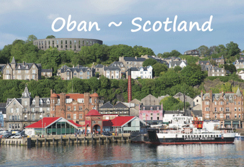 Medium Postcard Oban Bay Sold in packs of 50