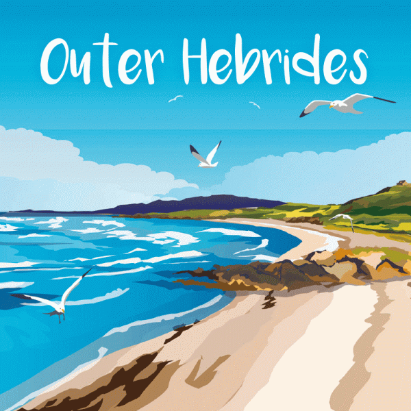 Retro Magnet Outer Hebrides pack of 5
