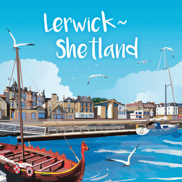 Retro Coaster Shetland pack of 6
